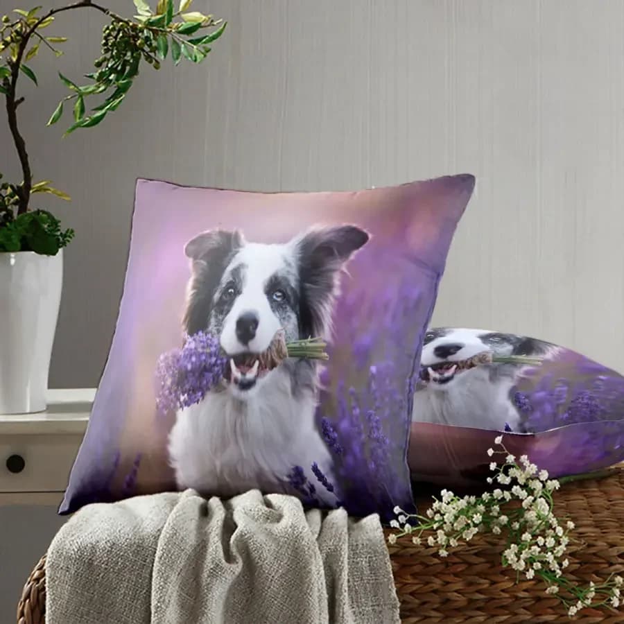 Federa per cuscino viola Decor Fodera per cuscino per la casa Federa decorativa Soggiorno Divano Sedia Lavanda Farfalla Nuovo