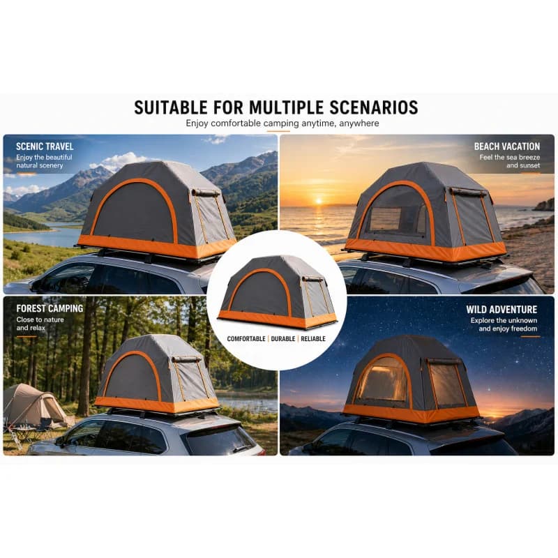 Superior Quick-Setup Foldable Inflatable Rooftop Tent SUV Camping
