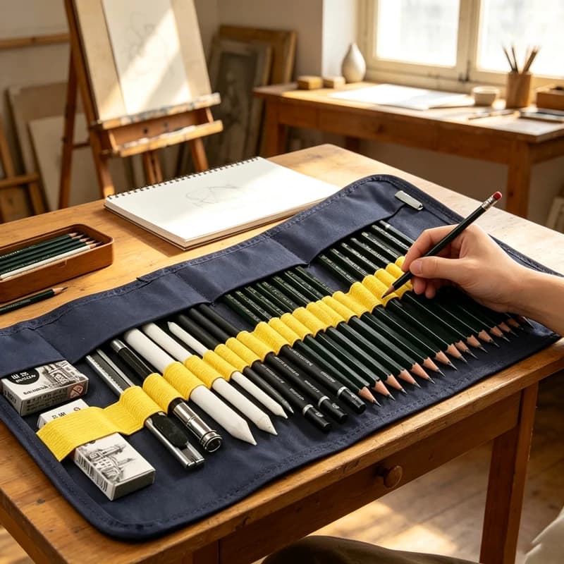 27Pcs Professional Sketch Pencil Set, Beginner & Adult Drawing Tools, Complete Art Supplies Student Sketch Painting Stationery