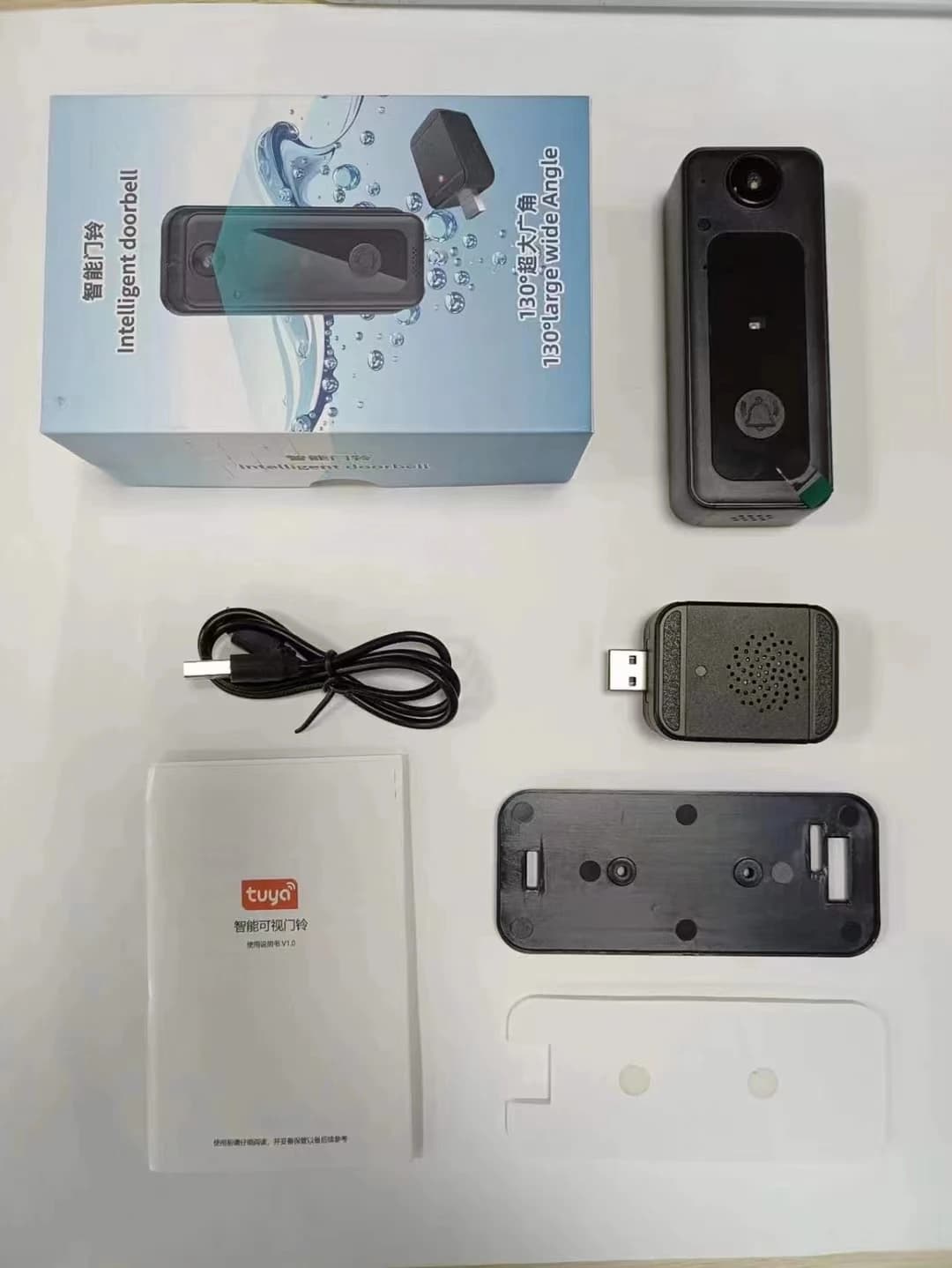 720P Tuya APP Wireless WIFI IP Doorbell Visual Door Phone Intercom Peephole Viewer Door Camera With Indoor Chime