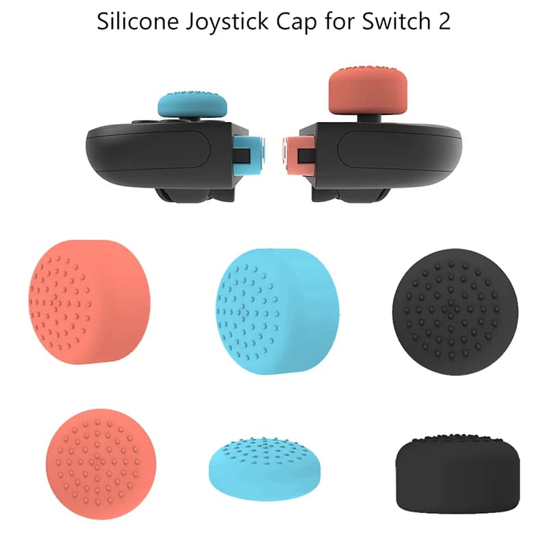 4/6pcs Silicone antiscivolo Joystick Cap Set Per Switch 2 Joystick Copertura Thumb Stick Controller Grip Cap Skin JoyCon Gamepad caso