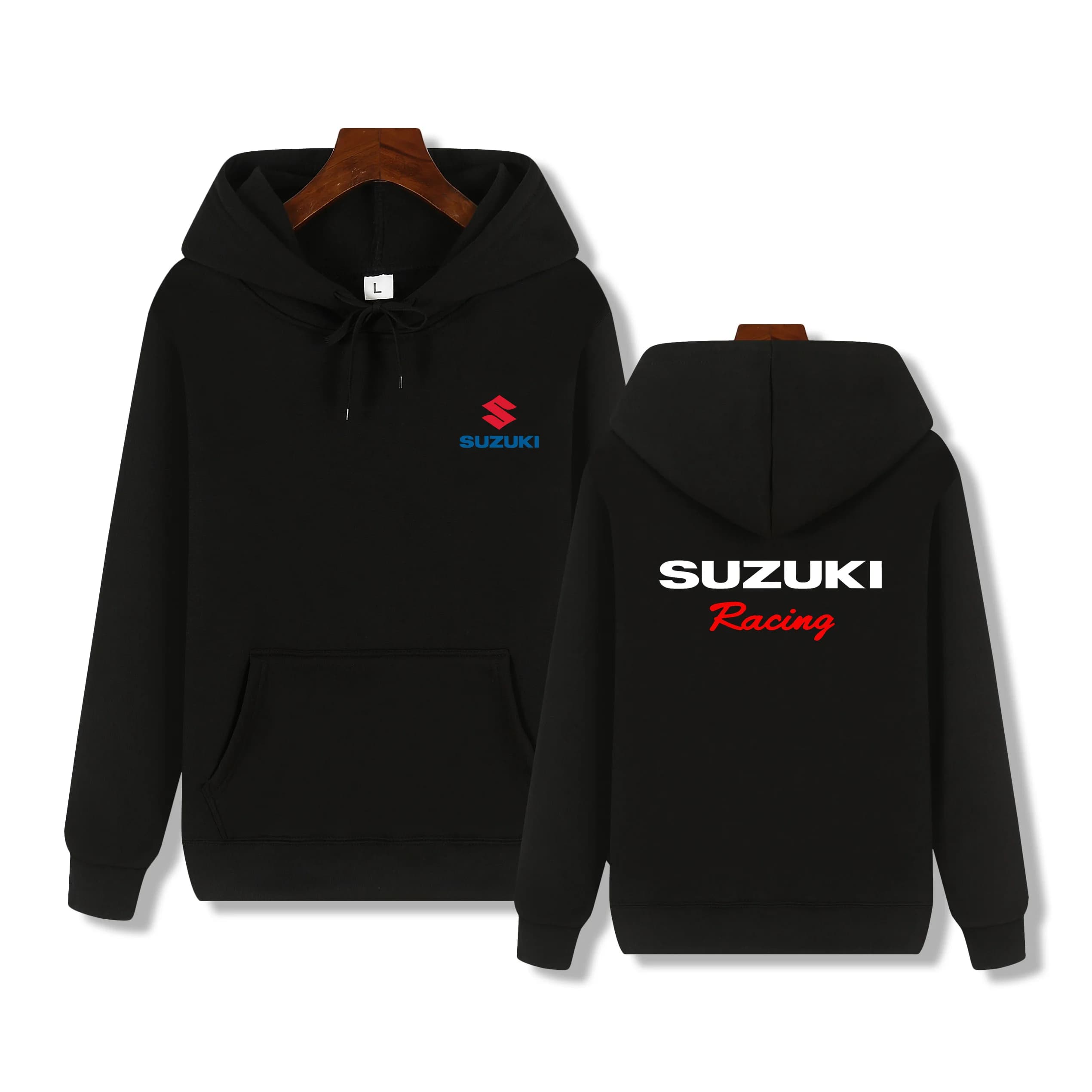Felpe con cappuccio stampate alla moda da uomo Suzuki, sport all'aria aperta, fitness, corsa, moto, abbigliamento pesante per moto e bicicletta