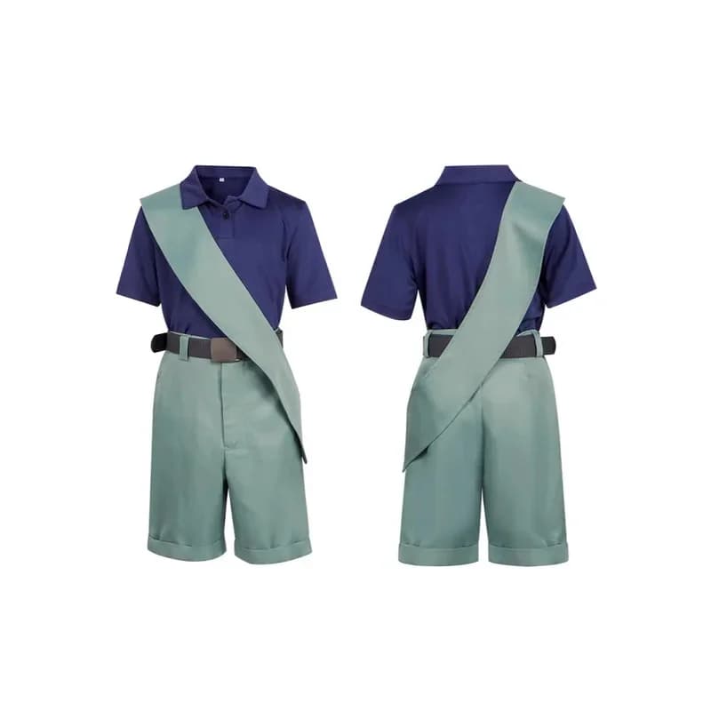 Anime Bambini Camicia Pantaloni Abiti Cosplay Costume di Carnevale di Halloween 110-150 Manica corta Grande abbottonatura Bambini Cravatta Camicetta;2,c'4,