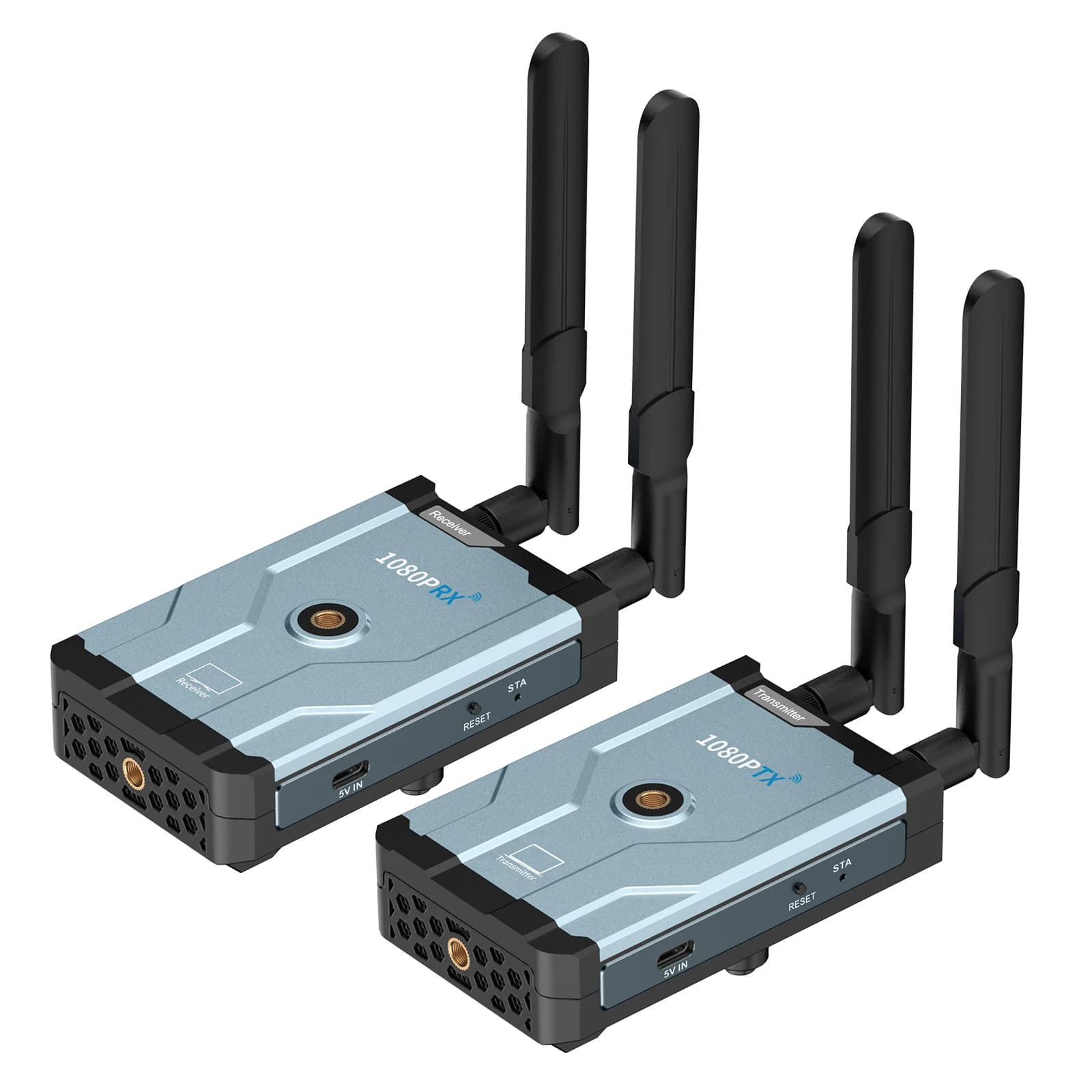 Trasmettitore e Ricevitore HDMI Wireless 1080P, Portata 500M, Estensore HDMI Wireless da Uno a Molti per Laptop, PS5, Xbox, Fotocamera, Proiettore