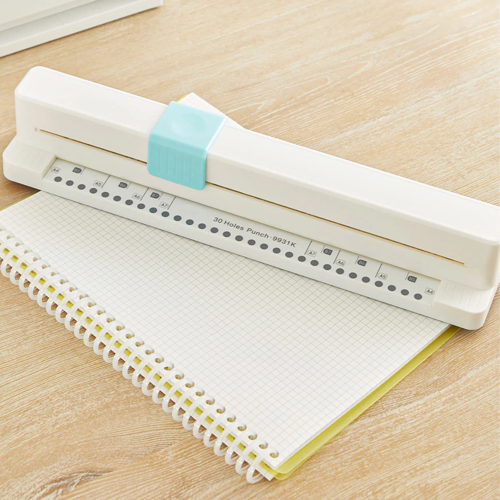 Perforatore Portatile a 30 Fori per Carta A4, B5, B6, B7, Raccoglitori, Agende e Quaderni