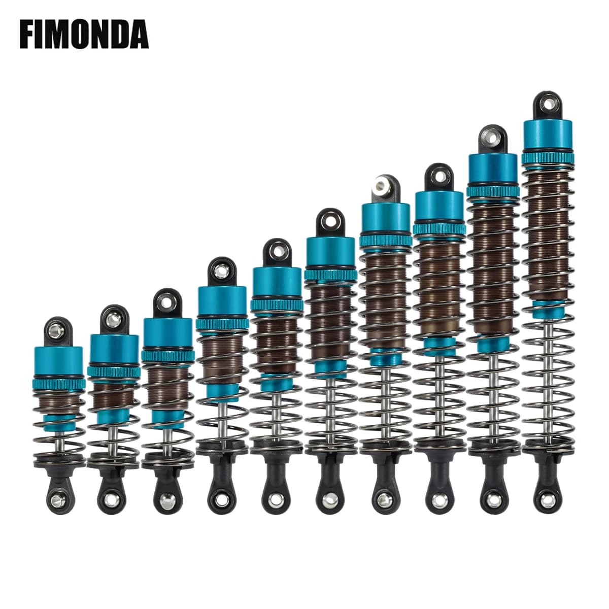 4 pezzi ammortizzatori riempiti di olio regolabili 52mm-120mm per 1/10 RC Buggy Truggy On Road Touring Drift Cars Monster Trucks parti di aggiornamento