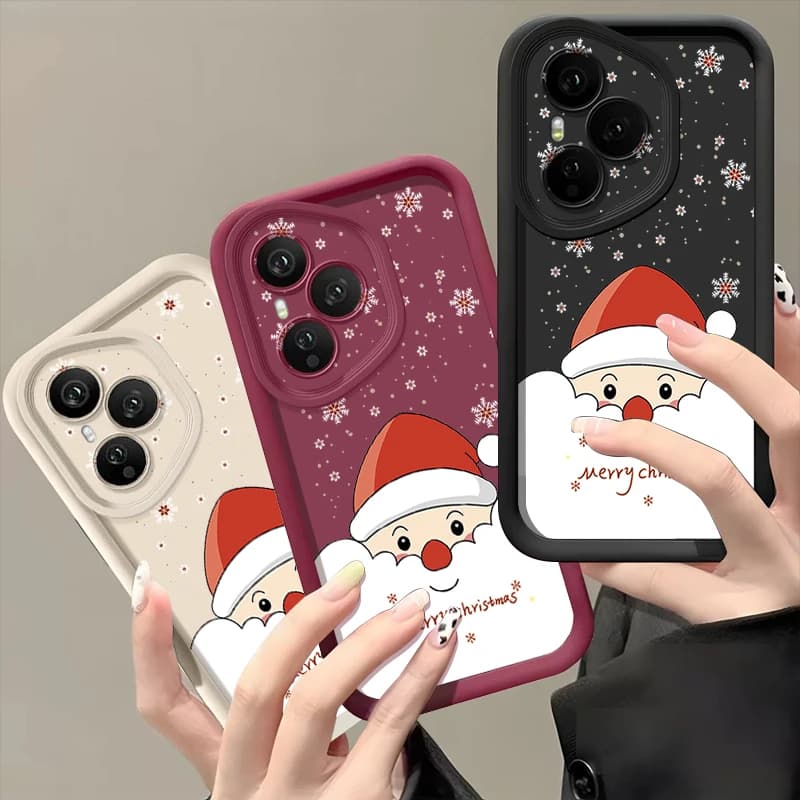 Cartoon Santa Claus TPU Phone Case for Honor 400 200 Pro Magic7 Lite X8c X9c Smart X6a X6b X6c Soft Shock Silicone Case