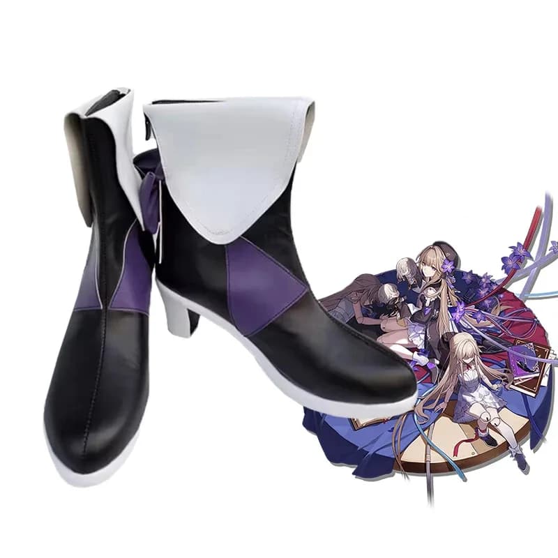 Anime Game Honkai Star Rail Herta Cosplay Shoes Boots Customized Cosplay Shoes Halloween Carnival Party Shoes For Men Women