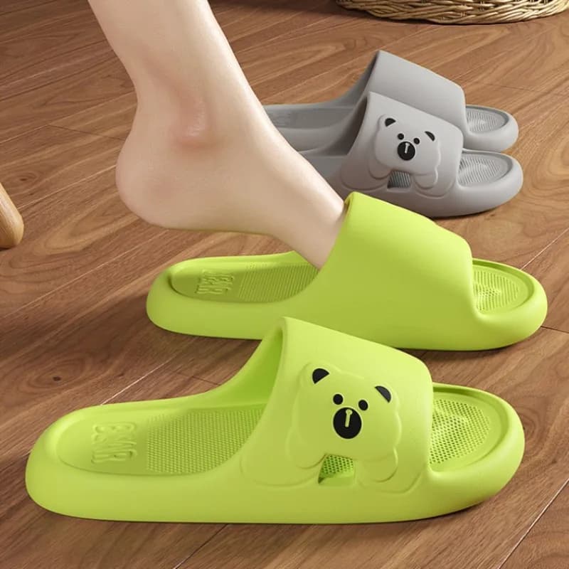Eva slippers with Soft Bear Shape sole, Comfortable Women's Home Slippers, Infradito Estive Beach Slide, Couples Shoes