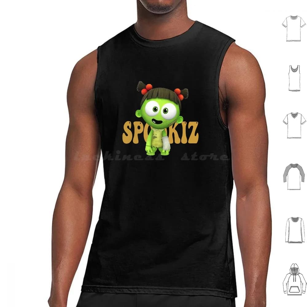 Thinking Bell Canotte Canottiere senza maniche Bajangmaling Spookiz Divertente Halloween Spooky Life Spookiz Movie Cartoon Logo Cover