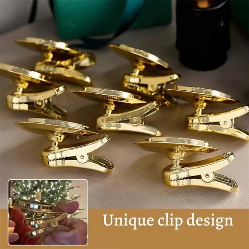 A25F-Festival Clip Led per candele natalizie Clip su candele per albero di Natale Candele tremolanti a batteria