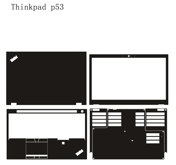 Copertura della decalcomania della pelle dell'autoadesivo del computer portatile in fibra di carbonio per Lenovo ThinkPad P53 0MCD 15.6"