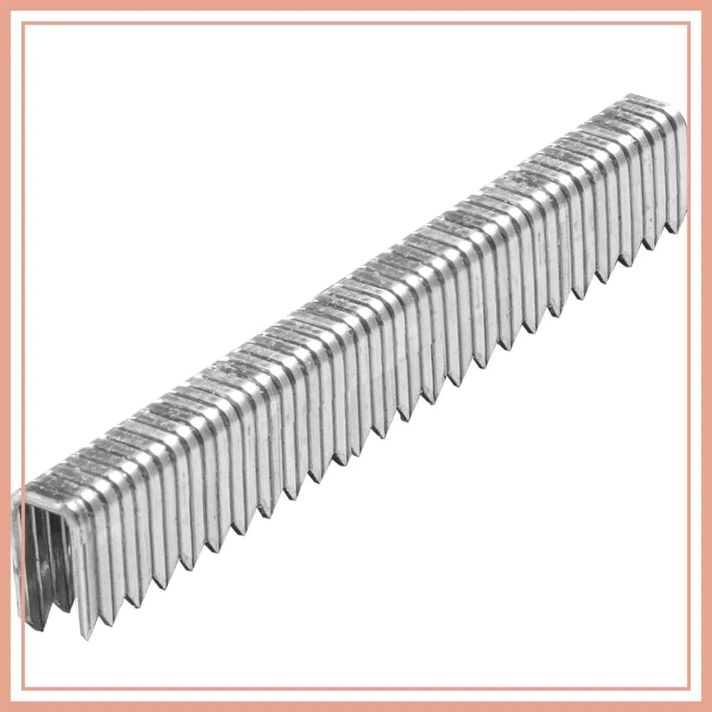 Confezione da 1000 Graffette da 1/2 Pollice, Calibro 18 con Corona Stretta da 1/4 Pollice, Zincate Resistenti per Graffettatrice 18GA