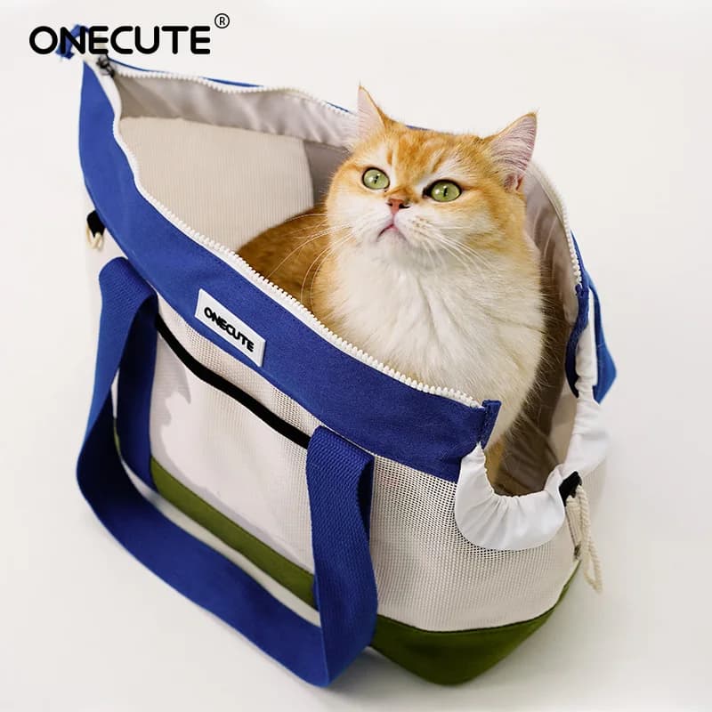 ONECUTE Trasportino per gatti approvato dalla compagnia aerea, zaino portatile a bolle per animali domestici con cinghia di sicurezza, borsa da viaggio leggera per cani