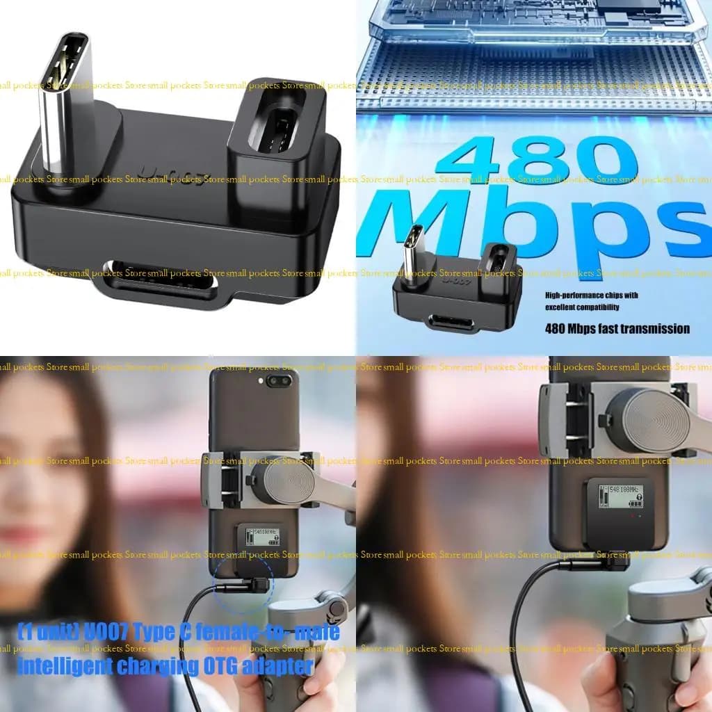 R1WD Adattatore OTG universale tipo C da femmina a maschio per trasferimento dati senza interruzioni Ricarica da 32 W per