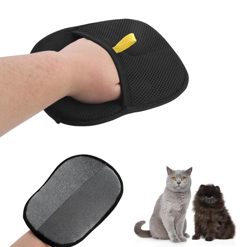 Reusable Static Pet Hair Remover Gloves Double Sided Pet Grooming Tool Remove Pet Fur From Carpets Furniture