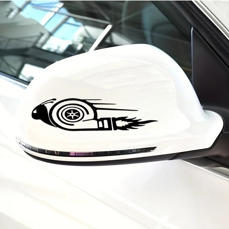 2PCS/SET Rocket Snail Waterproof Vinyl Sticker For Motorcycle Helmet Car Window Bumper Decal