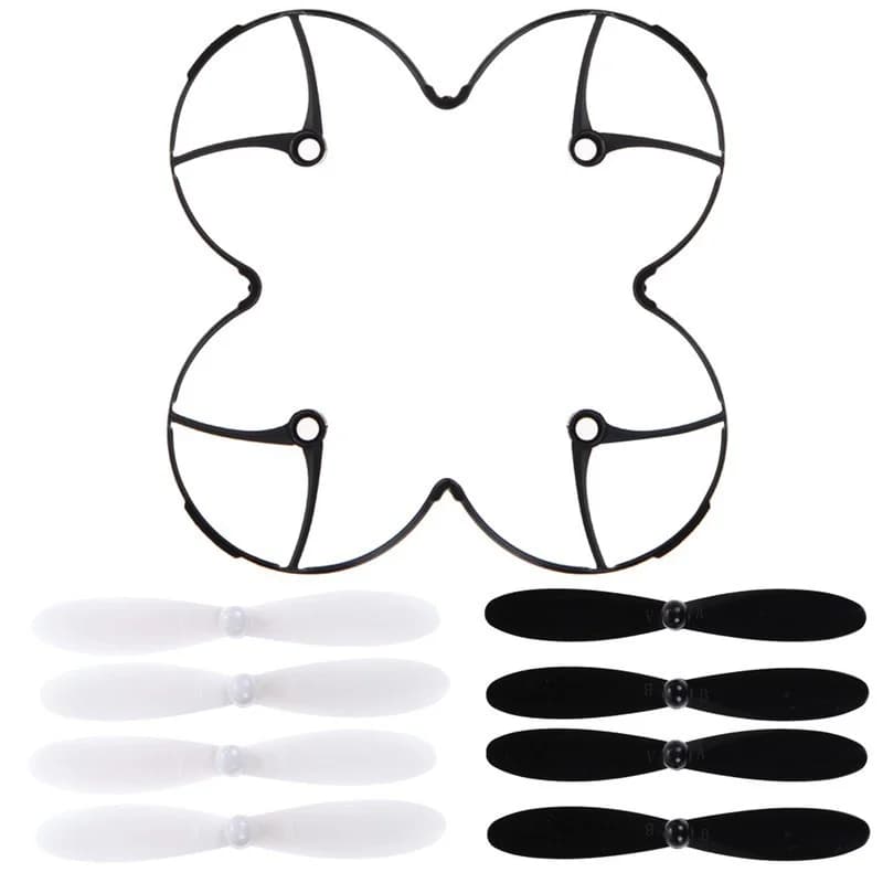 Hubsan X4/X6 Helical Protection Ring + 8 pcs (4CW+4CCW) - Shockproof Frame for H107C/H107L/D+ RC drone spare parts kit