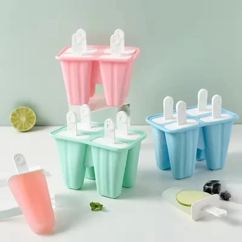 Stampo in Silicone per Ghiaccioli a 6 Scomparti, 1-5 Pezzi, per Gelati Fatti in Casa, Gadget da Cucina per Dessert Ghiacciati Estivi per Bambini