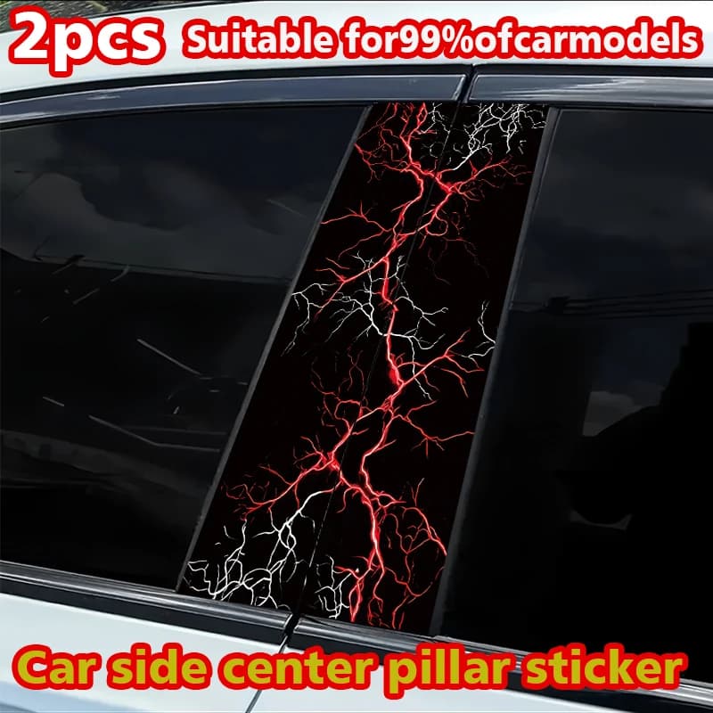 2 Car B Mounting Stickers, Lightning scratch resistant custom adhesives