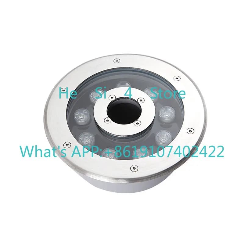 Embedded fountain light, fountain light outdoor waterproof colorful dimming ring underwater medium hole pool dry spray light
