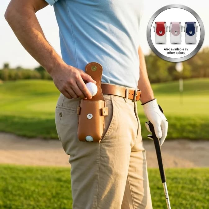 Mini Borsa da Golf 1pz, Piccola Borsa da Cintura per Palline da Golf, Porta Palline Professionale con Clip e Gancio, Sacchetto da Cintura