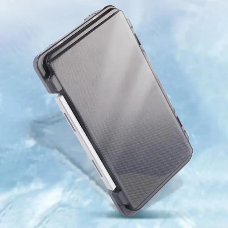 U2JB Scatola per esche da mosca portatile Scatola per ganci con testa jig Organizzatori per riporre oggetti Scatola per mosche