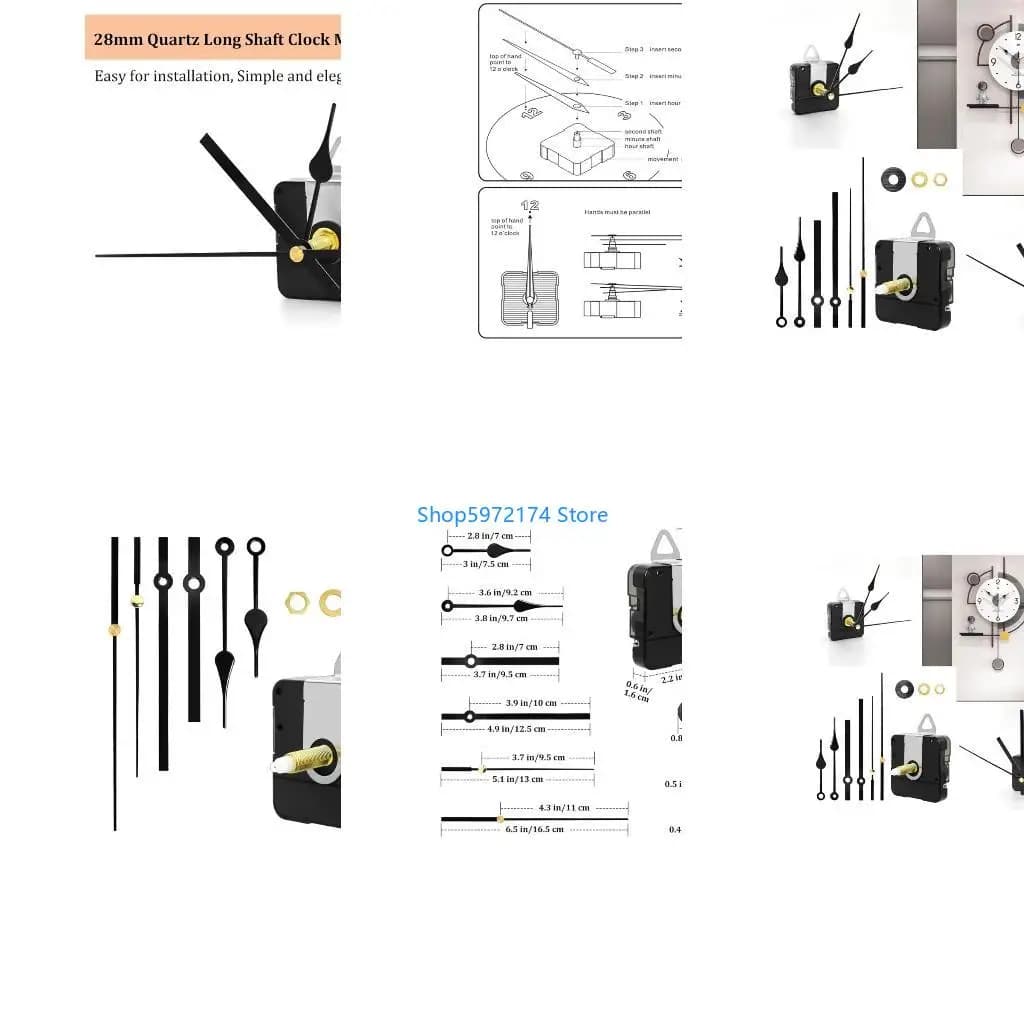 Y3NB Long Shaft Wall Clock Motor Kits Quiet Clock Movement Mechanism Repair Parts