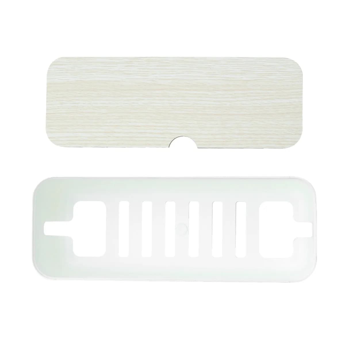 1 piece white multifunction cable box, cable organizer, cable management case, desk wire organization support
