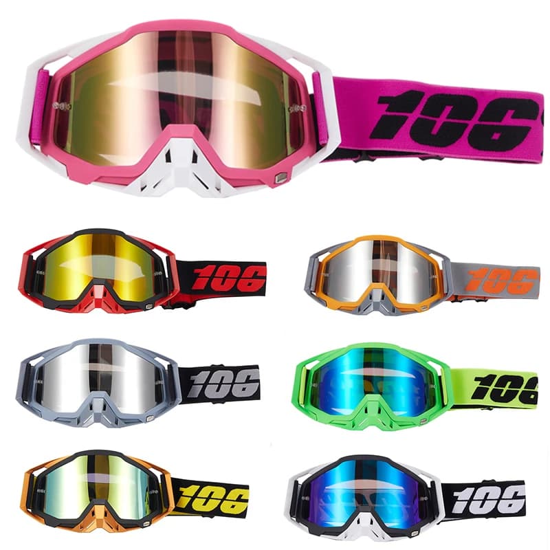 2026 Occhiali da moto Occhiali da motocross Casco MX Dirt Bike ATV Sci Sport all'aria aperta Scooter in vetro Googles Maschera Ciclismo