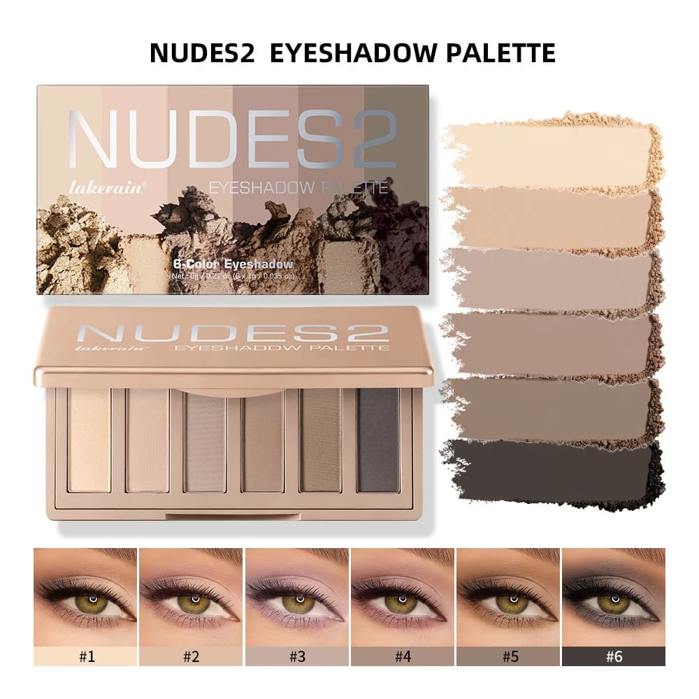 Palette Ombretti Lunga Durata, Trucco Occhi con Pigmenti Ricchi, Tonalità Neutre Sfumabili, Colori Opachi Nude, Palette Ombretti per Donna