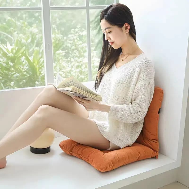 Cuscino del sedile integrato ergonomico ispessito Cuscino per sedia da ufficio Supporto lombare Cuscino per schienale Seduta lunga Comfort Inverno caldo Kn