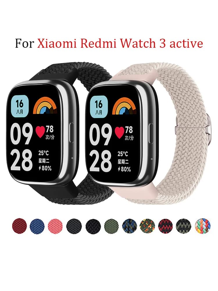 Cinturino intrecciato per Xiaomi Redmi Watch 3 Cinturini attivi accessori sportivo Nylon Traspirante Sostituzione Correa per cinturino Redmi 3 Lite