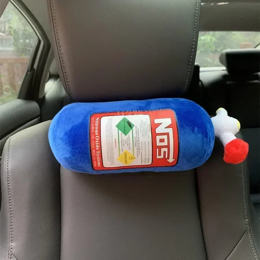 Cuscino decorativo per auto creativo Cilindro di azoto Cuscino in peluche Cuscino NOS Stampato Morbido Peluche Decorazione divertente della stanza