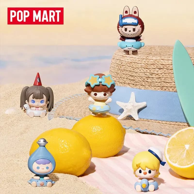 POPMART POP BEAN ISLAND VACATION Series Mini Doll Genuine Blind Box Mystery Box Guess Bag Toys Doll Cute Anime Figure Desktop