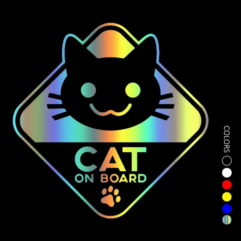 Adesivo per auto con decalcomania in vinile fustellato gatto a bordo Decorazioni per auto impermeabili sul lunotto posteriore del paraurti della carrozzeria dell'auto