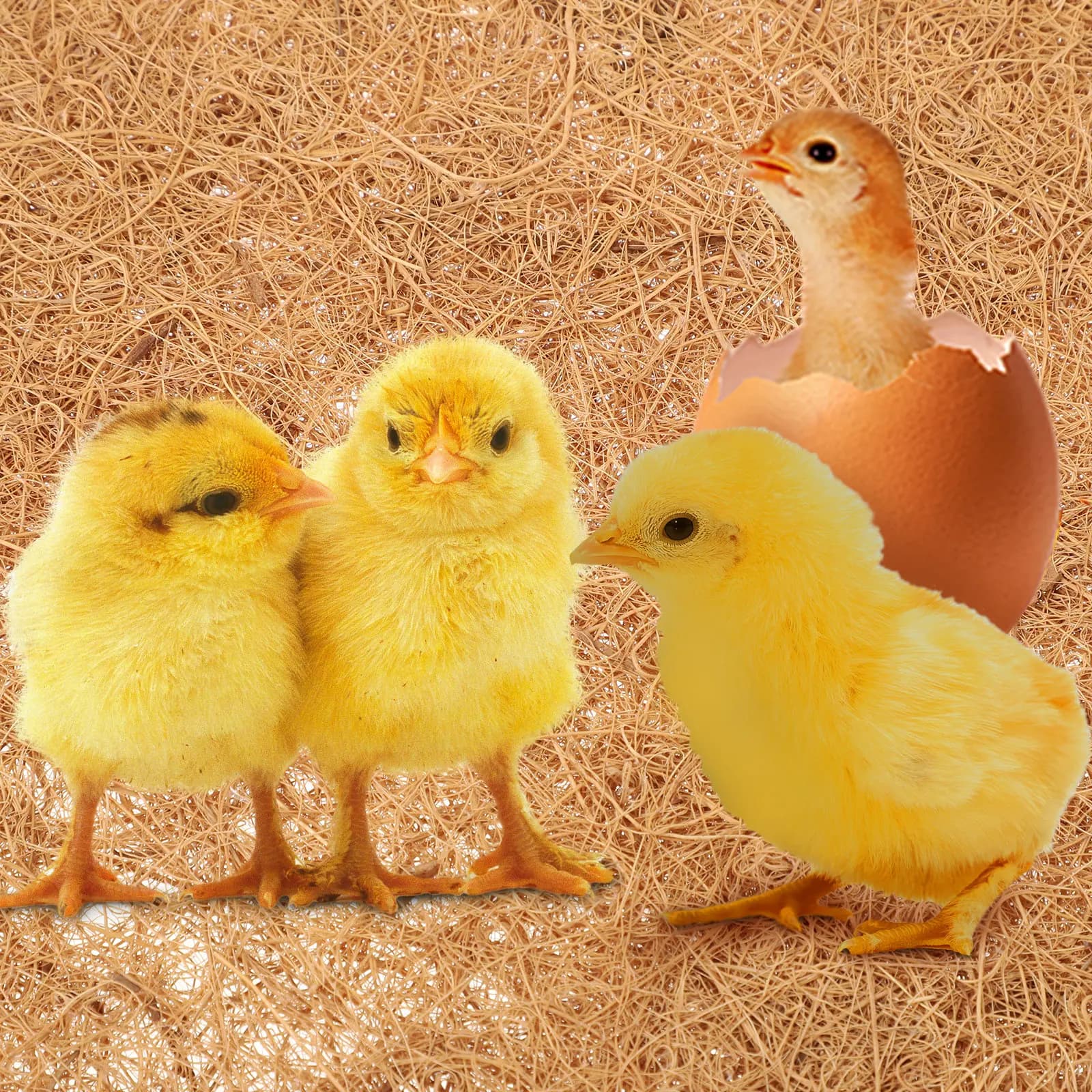 6 Pezzi Tappetini in Fibra Naturale per Animali Domestici, Tappetino Multiuso per Allevamento, Tappetino per Uova di Rettile, Traspirante, Caldo e Confortevole
