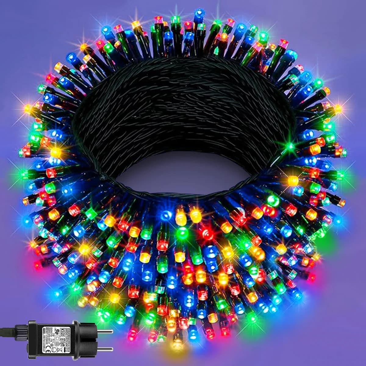 Luci della stringa leggiadramente colorate/calde 10M-100M Ghirlande impermeabili 220V 110V Catena della lampada dell'albero di Natale delle vacanze di strada del giardino esterno