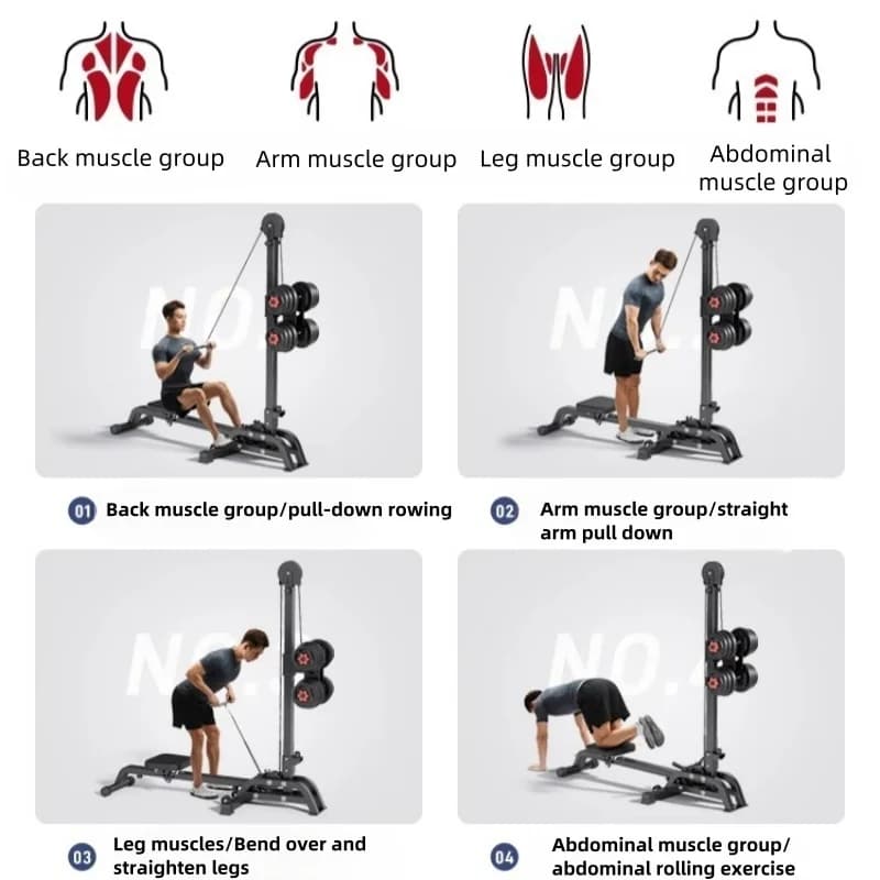 Dispositivo di allenamento indoor pieghevole per bruciare i grassi e perdere peso aerobico per fitness domestico con manubri multifunzionali