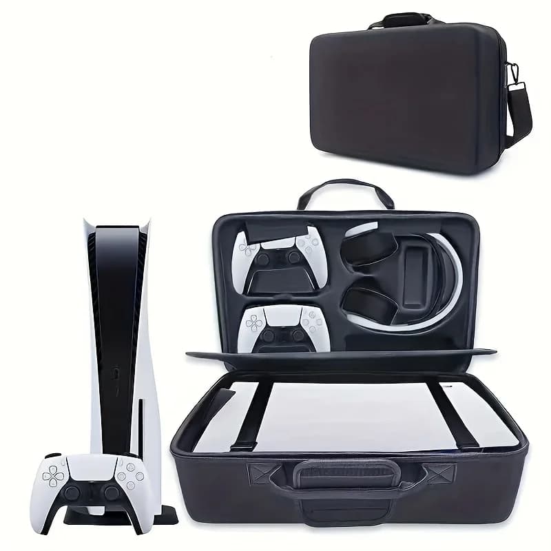 Custodia da Viaggio per PS5 - Compatibile con Versione Disc/Digital, Controller, Giochi, Cuffie e Accessori