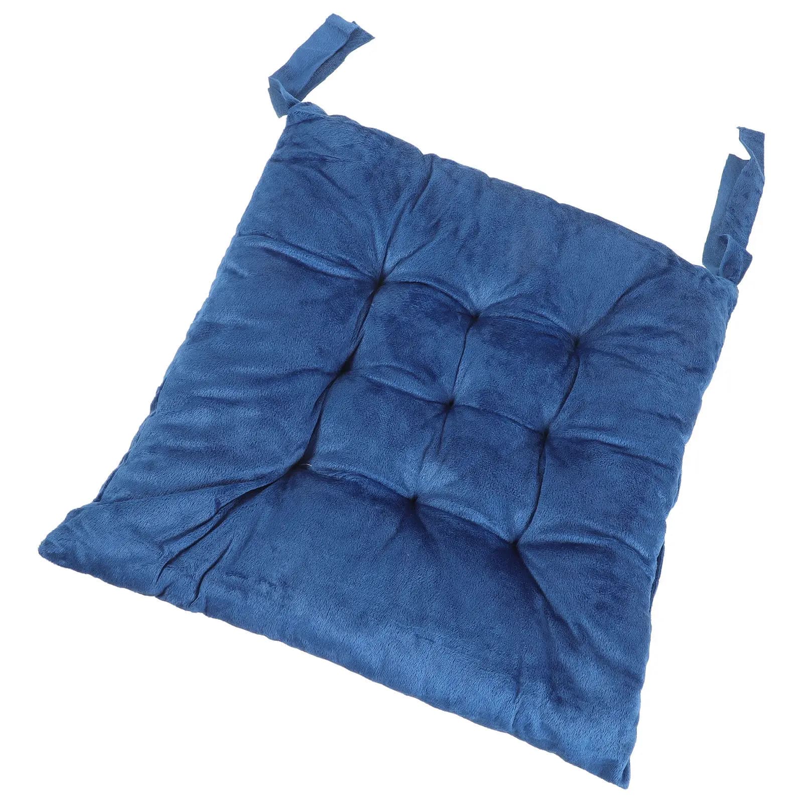 2Pcs Dining Chair Cushion Decorative Seat Pad Strapped Seat Cushion for Home Office Car Restaurant Household Use