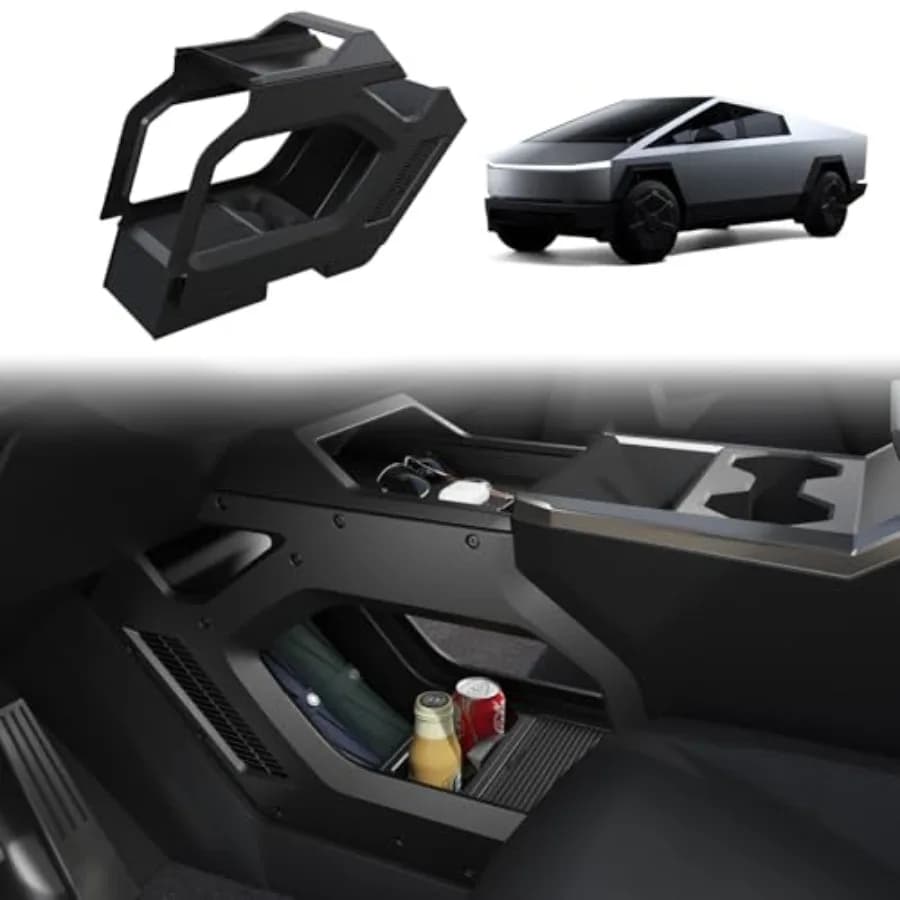 Cyber Truck 2023-2026 Central Console Organizer, Double-layer Storage System with Lower Tray, Customized for Interior Cyber Truck