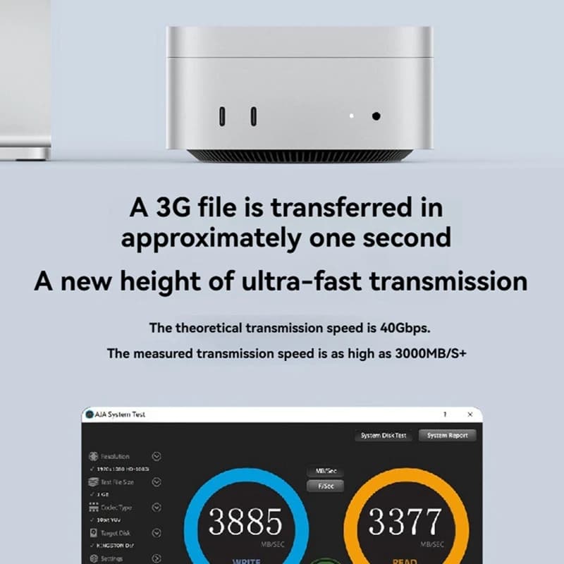 40Gbps USB4 M.2 MVME 2280 SSD Custodia 3 SSD Custodia SSD esterna Docking station per Mini US PLUG-ABVP