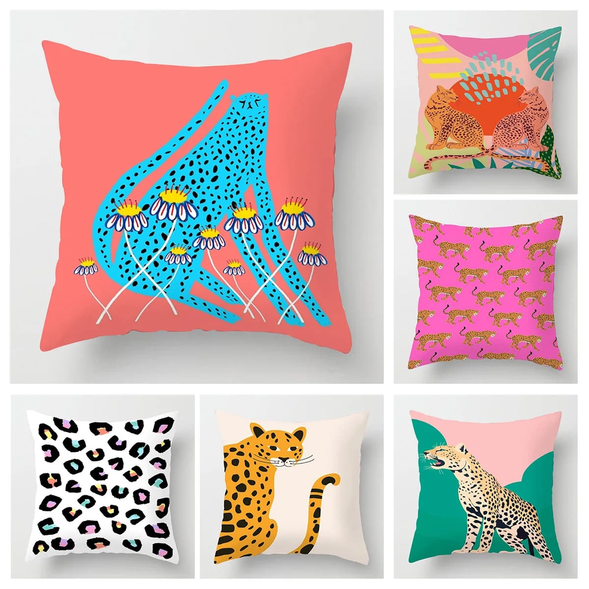 Fodera per cuscino a doppio lato con motivo geometrico animale, elegante federa artistica a cubi impilati, lusso per divano e decorazioni per la casa