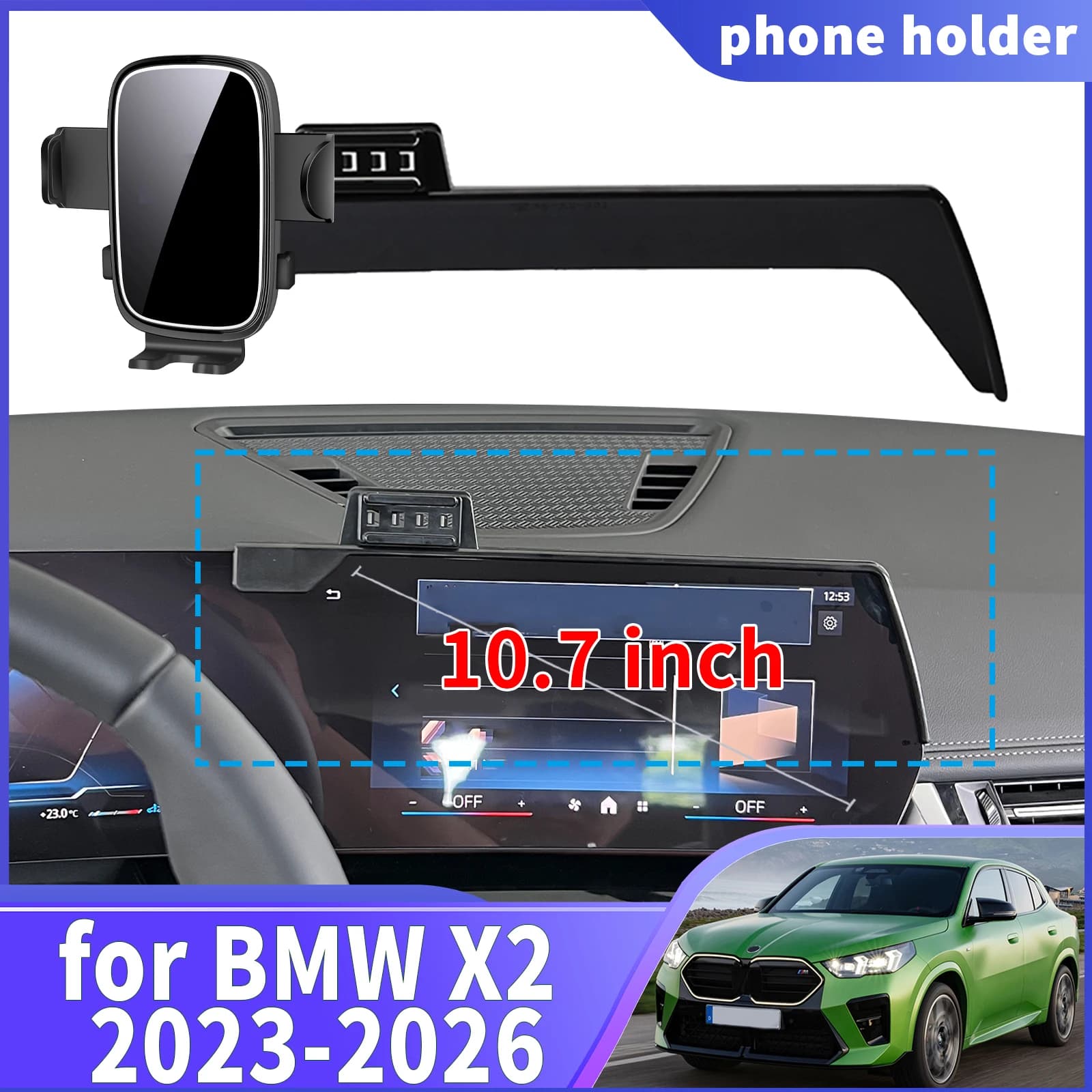adatto per BMW X2 2023 2024 2025 2026 ix2 ​ ​ Supporto per telefono di navigazione Accessori per auto personalizzati