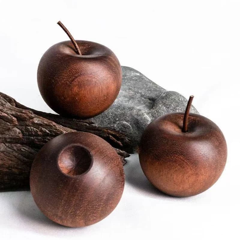 Diffusori di oli essenziali in legno per auto, design a forma di mela, dispersione di fragranze naturali, decorazioni per la camera da letto, diffusore per auto, decorazioni per la casa