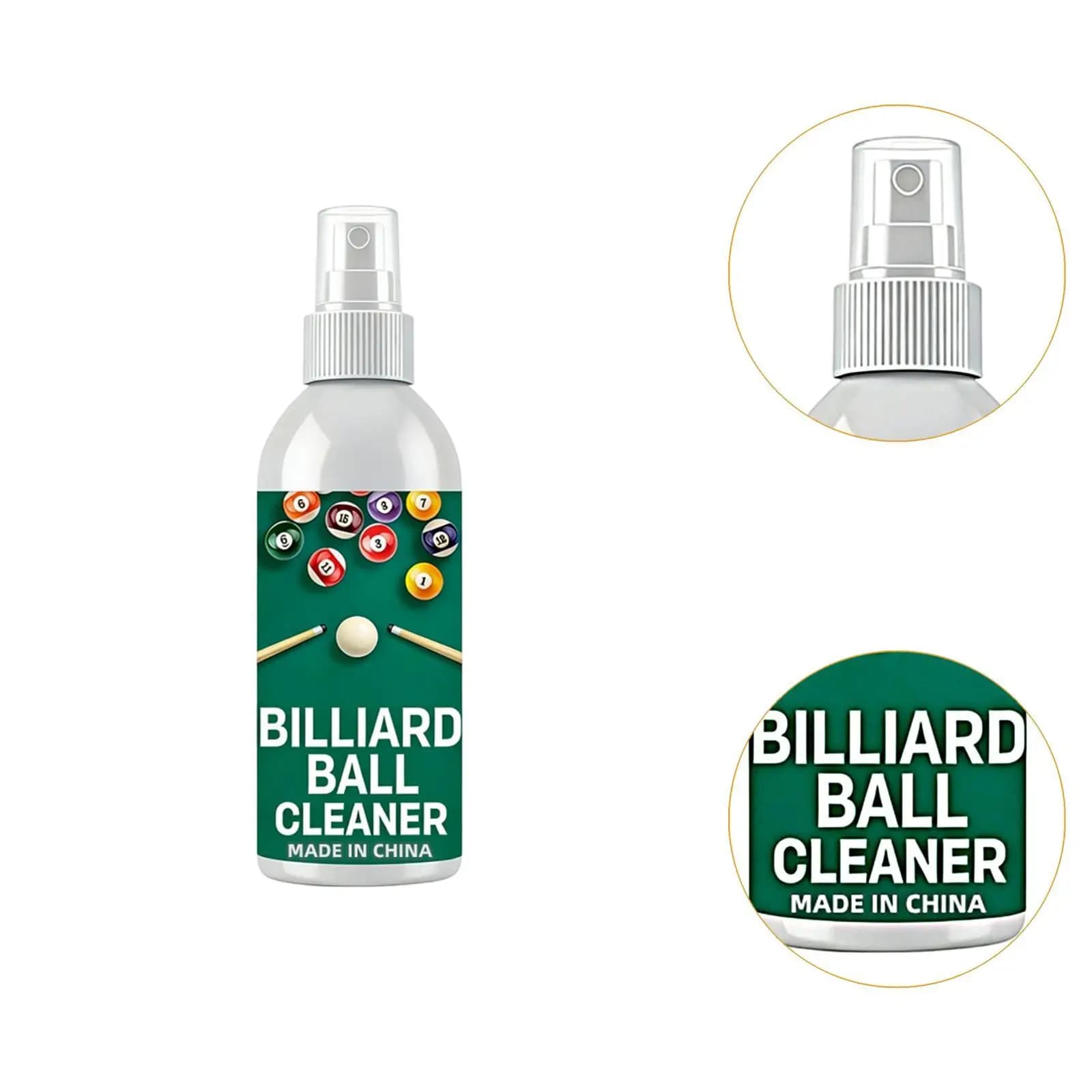 Spray detergente per biglie da biliardo ad asciugatura rapida, strumento per la gestione delle biglie e delle stecche da biliardo