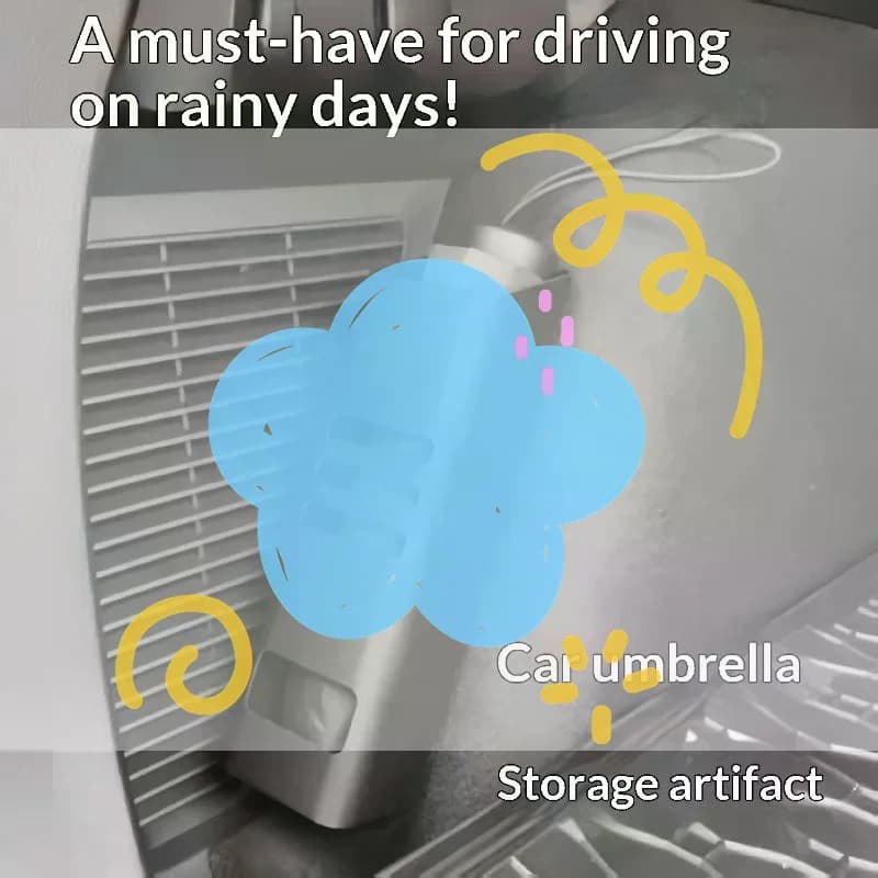 Portaombrelli per Auto, Contenitore Portaoggetti per Veicoli, Scatola Portaoggetti da Auto, Portaoggetti da Appendere alla Porta, Portaoggetti Universale per Casa e Auto