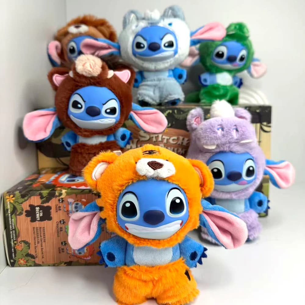 2026 Disney nuovi giocattoli Stitch serie di animali selvatici scatola cieca peluche giocattoli in vinile bambola carina scatola misteriosa borsa ciondolo decorazione regalo