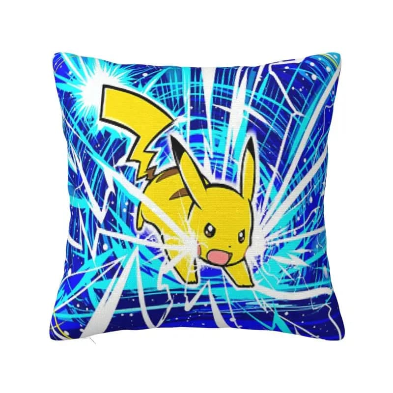 Federa per cuscino personalizzata Pikachus Anime Game 40x40 cm Federa quadrata per cuscino per sedia Manga Cartoon